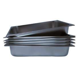 LCE 6pks Stainless Steel GN Pan Full Size 1/1 Gastronorm Pan 100mm Depth (Pack of 6)
