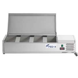FED-X Salad Bench with Stainless Steel Lid - XVRX1200-380S