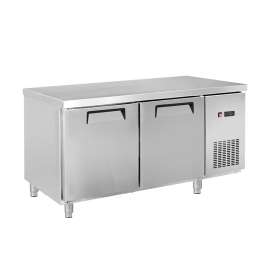 2NDs: Thermaster Solid Two Large Door Stainless Steel Workbench Freezer - LDWB180F 