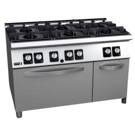 Fagor Freestanding Natural Gas 6 Burners Gas Cooktop with Gas Oven 1200mm Width - C-G761H