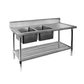 DSB6-1500L/A  Double Left Sink Bench with Pot Undershelf 