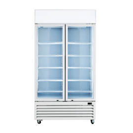 Thermaster Two Door Colourbond Upright Beverage Fridge White - LG-1000P

