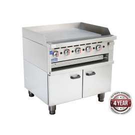 Gasmax Benchtop LPG Hotplate Griddle and Gas Toaster with Cabinet 915mm Width - GGS-36LPG
