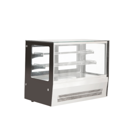 Bonvue Benchtop Square Glass Cake Display Fridge 2 Tier 900mm - GN-900RT
