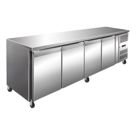 Thermaster Solid Four Door Tropicalised Gastronorm Bench Fridge - GN4100TN