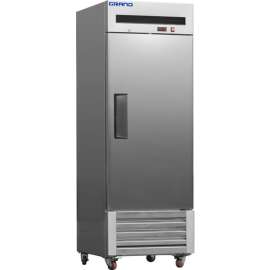 2NDs: GRAND Solid Single Door Fridge with Bottom Unit Stainless Steel - GTR600S1