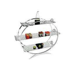 Kingo Stainless Steel Oval Food Display Frame