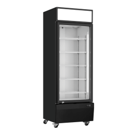 LCE Single Glass Door Black Colourbond Upright Display/Drink Fridge - LC540B