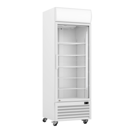 Thermaster Single Glass Door Colourbond Upright Drink Fridge White - LG-540P