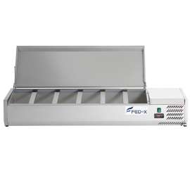 FED-X Salad Bench with Stainless Steel Lid - XVRX1500-380S