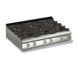 Baron Benchtop Natural Gas 6 Burners Cooktop Stove 1200mm Width - Q90PC/G1205
