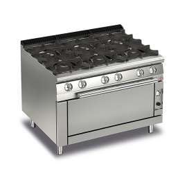 Baron Freestanding Natural Gas 6 Burners Gas Cooktop with Gas Oven 1200mm Width - Q70PCFL/G1205