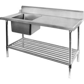 2NDs: Left Inlet Single Sink Dishwasher Bench - SBBD-7-1200L