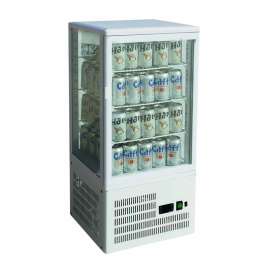 Thermaster Four-Sided Countertop Display Fridge White - TCBD78W