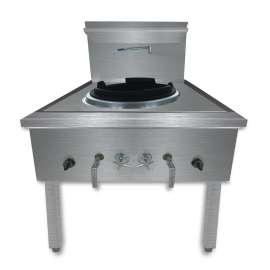 Gasmax Freestanding LPG Double Waterless Wok Chimney Burner 600mm Width - WW-1LC