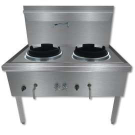 Gasmax Freestanding Natural Gas Double Waterless Wok Duck Bill Burner 1200mm Width- WW-2N