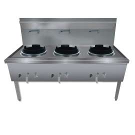 Gasmax Freestanding LPG Triple Waterless Wok Duck Bill Burners 1800mm Width - WW-3L