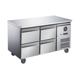 FED-X S/S Two Door Bench Fridge with Drawers - XUB7C13S2D