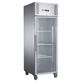 FED-X Full Glass Door Upright Freezer Stainless Steel - XURF600G1V