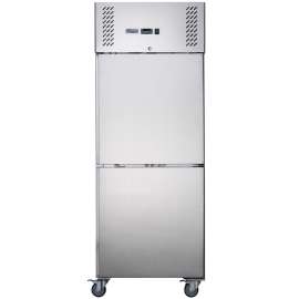 FED-X Solid Two Door Upright Freezer Stainless Steel 650L - XURF650S1V
